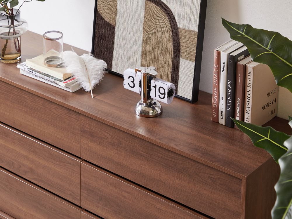 Ballico 6 Drawer Dresser - Walnut