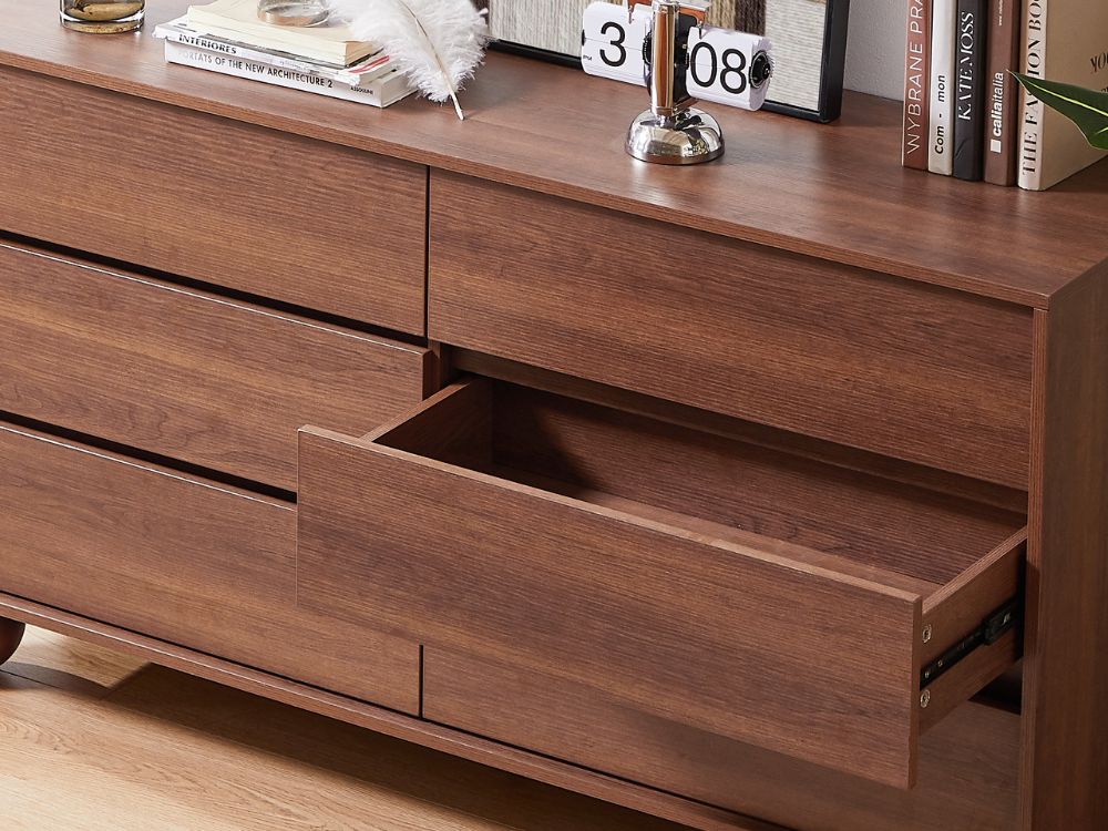 Ballico 6 Drawer Dresser - Walnut