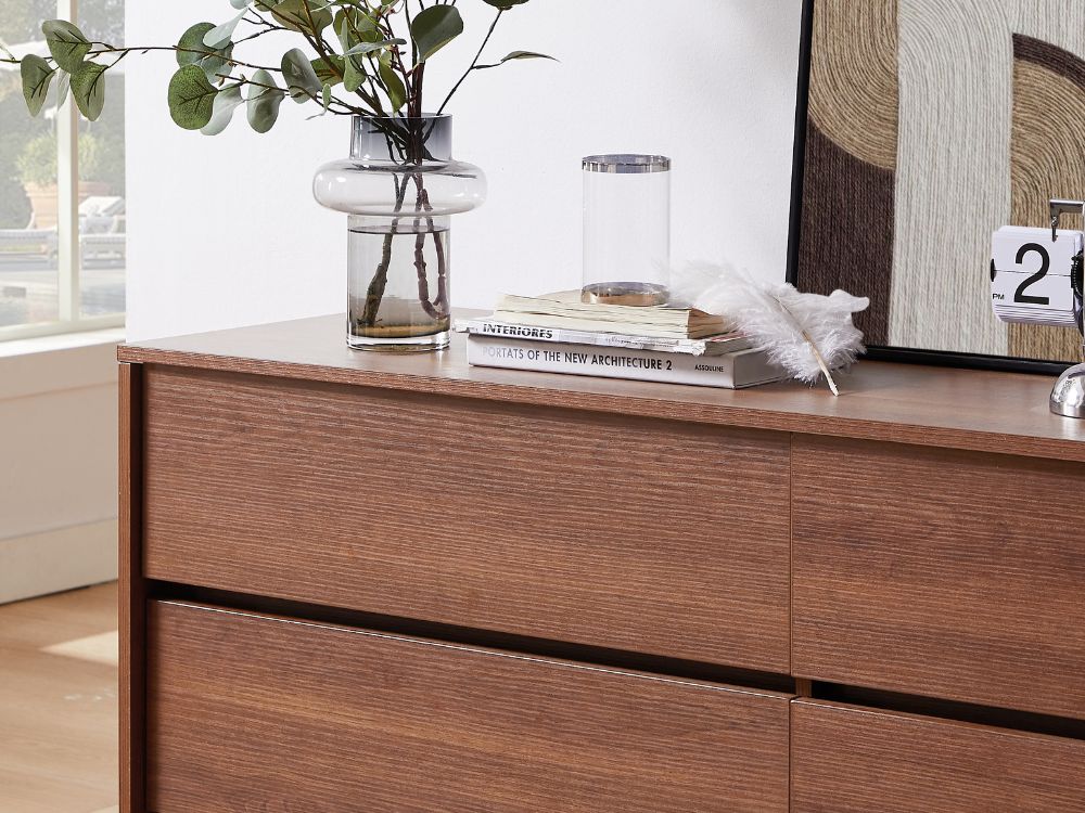 Ballico 6 Drawer Dresser - Walnut