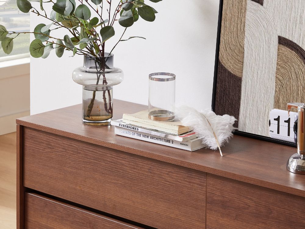 Ballico 6 Drawer Dresser - Walnut