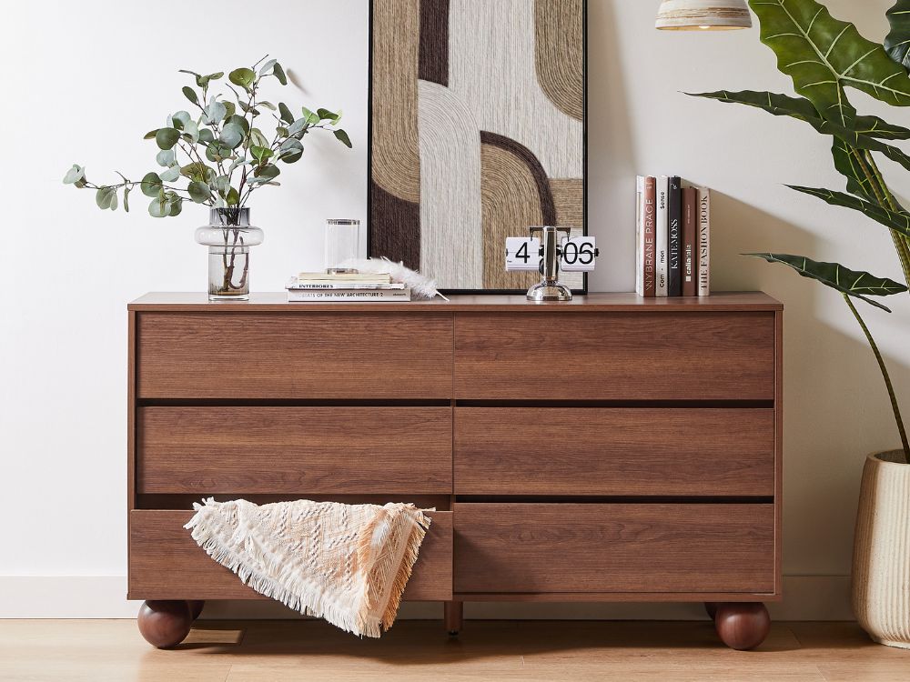 Ballico 6 Drawer Dresser - Walnut