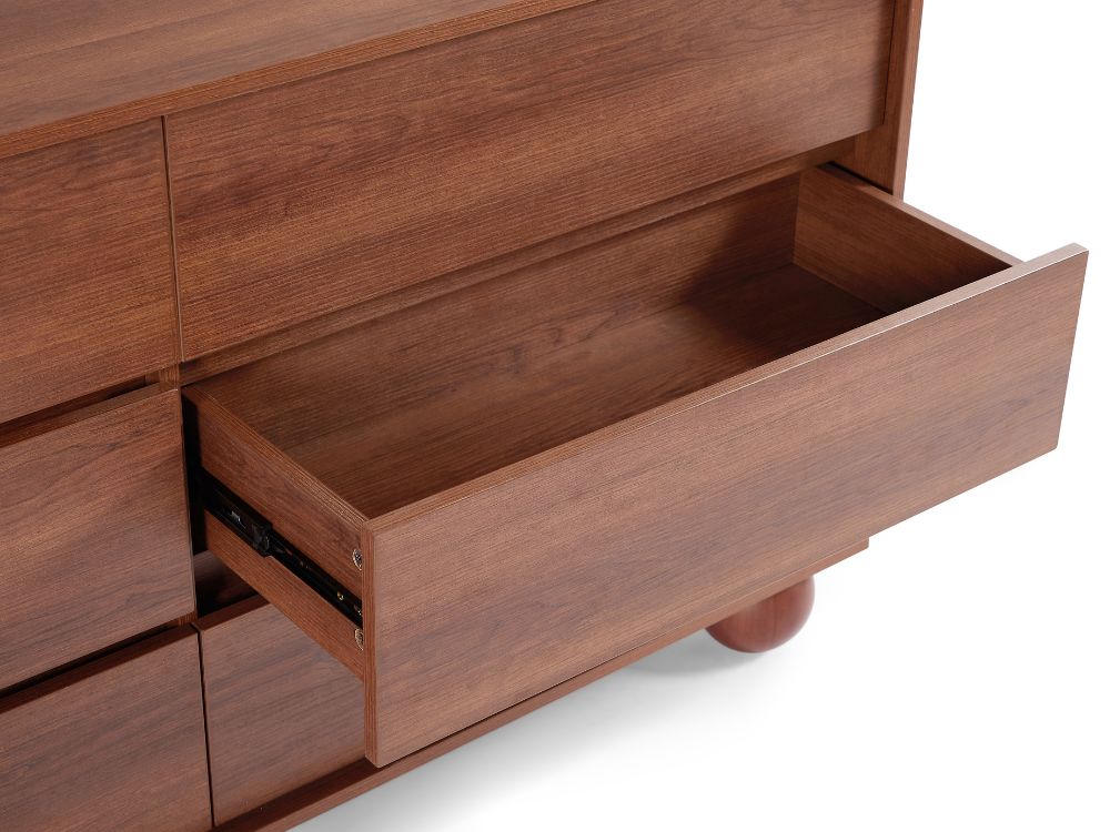 Ballico 6 Drawer Dresser - Walnut